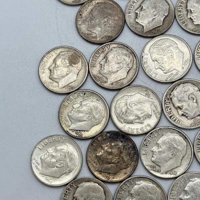 LOT 96: 90% Silver Roosevelt Dimes (50)