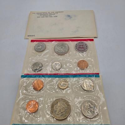 LOT 125: U.S. Mint Uncirculated Coin Sets from 1968, 1969, & 1972 and Special Mint Set from 1965