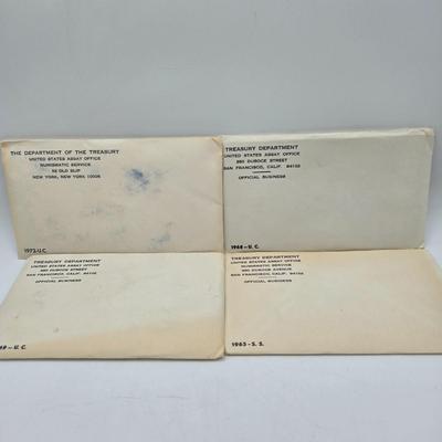 LOT 125: U.S. Mint Uncirculated Coin Sets from 1968, 1969, & 1972 and Special Mint Set from 1965