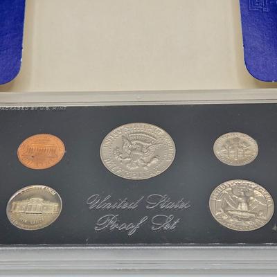 LOT 131: 1971 Eisenhower Proof Dollar, 1968, 1969, 1971, 1972, 1973, & 1974 Proof Set, and 1971 Uncirculated 40% Silver Eisenhower...