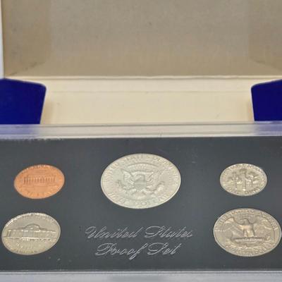LOT 131: 1971 Eisenhower Proof Dollar, 1968, 1969, 1971, 1972, 1973, & 1974 Proof Set, and 1971 Uncirculated 40% Silver Eisenhower...