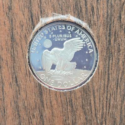 LOT 131: 1971 Eisenhower Proof Dollar, 1968, 1969, 1971, 1972, 1973, & 1974 Proof Set, and 1971 Uncirculated 40% Silver Eisenhower...