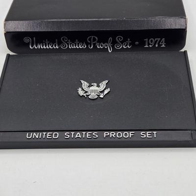 LOT 131: 1971 Eisenhower Proof Dollar, 1968, 1969, 1971, 1972, 1973, & 1974 Proof Set, and 1971 Uncirculated 40% Silver Eisenhower...
