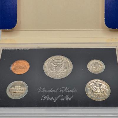 LOT 131: 1971 Eisenhower Proof Dollar, 1968, 1969, 1971, 1972, 1973, & 1974 Proof Set, and 1971 Uncirculated 40% Silver Eisenhower...