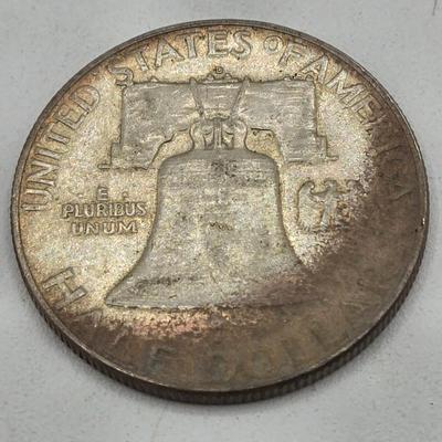 LOT 136: Thirteen Ben Franklin Silver Half Dollars