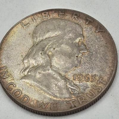 LOT 136: Thirteen Ben Franklin Silver Half Dollars