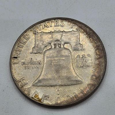 LOT 136: Thirteen Ben Franklin Silver Half Dollars