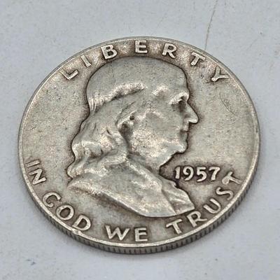 LOT 136: Thirteen Ben Franklin Silver Half Dollars