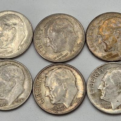 LOT 138: Sixty-Six 90% Silver Roosevelt Dimes