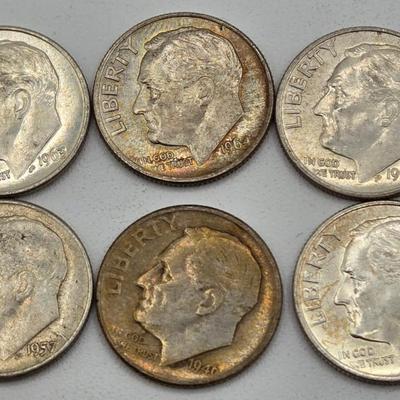 LOT 138: Sixty-Six 90% Silver Roosevelt Dimes