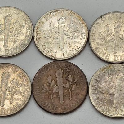 LOT 138: Sixty-Six 90% Silver Roosevelt Dimes