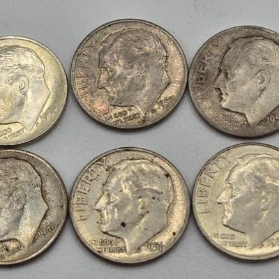 LOT 138: Sixty-Six 90% Silver Roosevelt Dimes