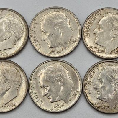LOT 138: Sixty-Six 90% Silver Roosevelt Dimes