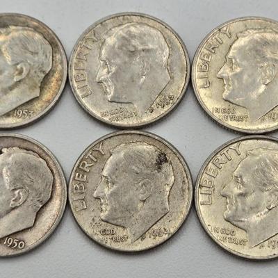 LOT 138: Sixty-Six 90% Silver Roosevelt Dimes