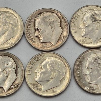 LOT 138: Sixty-Six 90% Silver Roosevelt Dimes