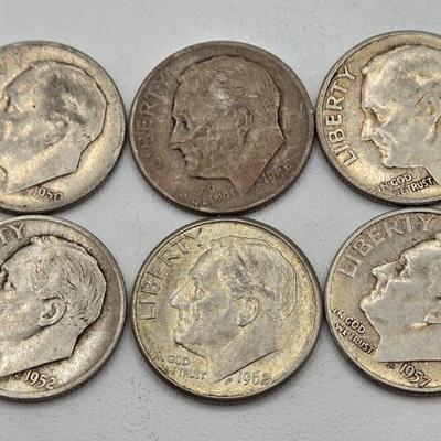 LOT 138: Sixty-Six 90% Silver Roosevelt Dimes