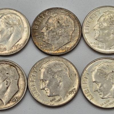 LOT 138: Sixty-Six 90% Silver Roosevelt Dimes