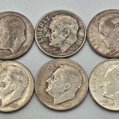 LOT 138: Sixty-Six 90% Silver Roosevelt Dimes