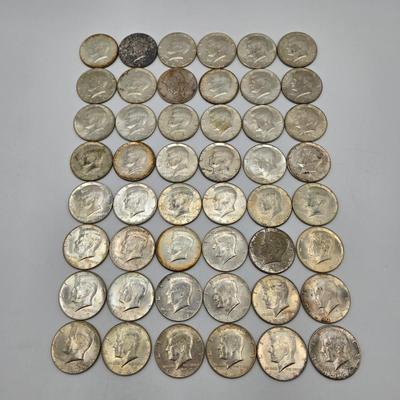 LOT 140: Forty-Eight 40% Silver Kennedy Half Dollars