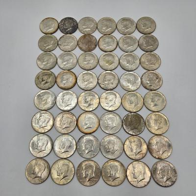 LOT 140: Forty-Eight 40% Silver Kennedy Half Dollars
