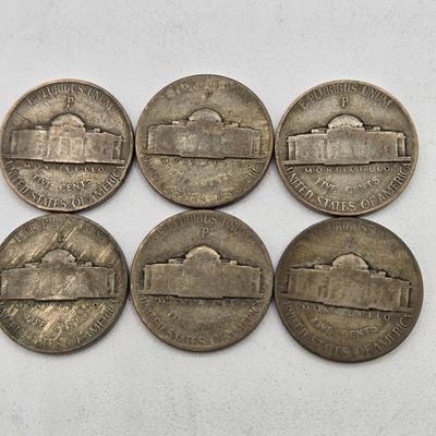 LOT 141: Fifty-Eight Wartime Silver Nickels