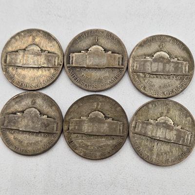 LOT 141: Fifty-Eight Wartime Silver Nickels