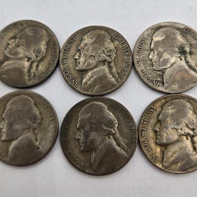 LOT 141: Fifty-Eight Wartime Silver Nickels
