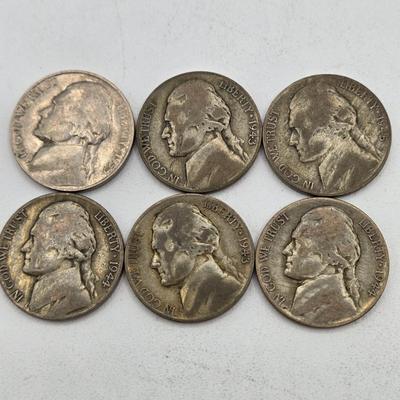 LOT 141: Fifty-Eight Wartime Silver Nickels