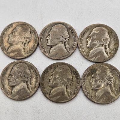 LOT 141: Fifty-Eight Wartime Silver Nickels