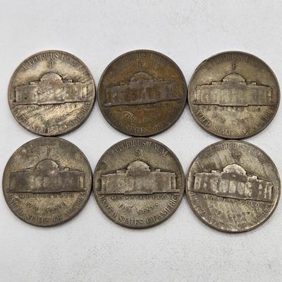 LOT 141: Fifty-Eight Wartime Silver Nickels