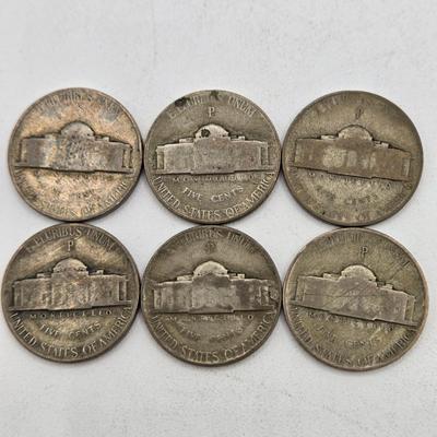 LOT 141: Fifty-Eight Wartime Silver Nickels