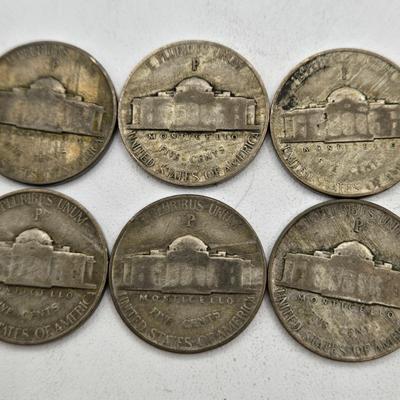 LOT 141: Fifty-Eight Wartime Silver Nickels