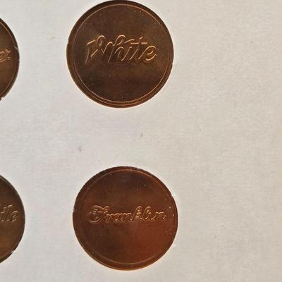 LOT 146: The Franklin Mint Collection of Antique Car Coins, Vintage Bronze Coin Commemorating Inauguration of Dwight D. Eisenhower and More