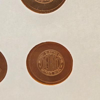 LOT 146: The Franklin Mint Collection of Antique Car Coins, Vintage Bronze Coin Commemorating Inauguration of Dwight D. Eisenhower and More