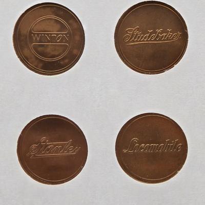LOT 146: The Franklin Mint Collection of Antique Car Coins, Vintage Bronze Coin Commemorating Inauguration of Dwight D. Eisenhower and More