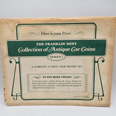 LOT 146: The Franklin Mint Collection of Antique Car Coins, Vintage Bronze Coin Commemorating Inauguration of Dwight D. Eisenhower and More