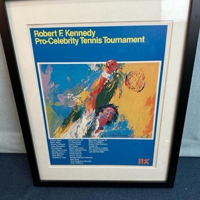 Lot 37 Robert F Kennedy Pro Celebrity Tennis Tournament framed poster