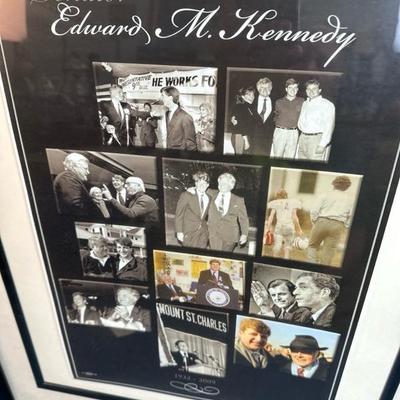 Lot 38 Senator Ted Kennedy framed poster 29 x 25”
