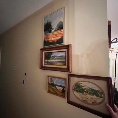 Four Framed Barn Scene Paintings - Mara Walton, Betsy Jones & More (GB1-RG)