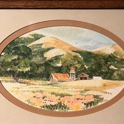 Four Framed Barn Scene Paintings - Mara Walton, Betsy Jones & More (GB1-RG)
