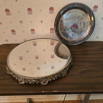 Silver mirror and plate