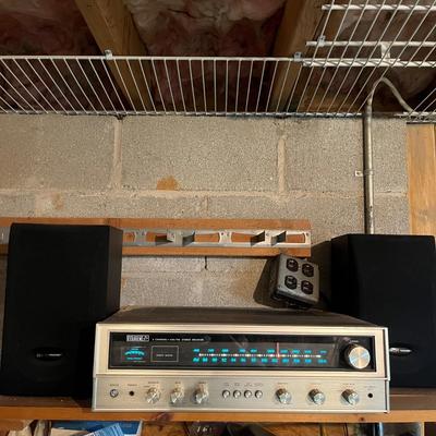 Fisher AM/FM Tuner & Two Phillips Speakers (SRF-MG)