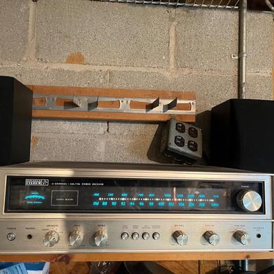Fisher AM/FM Tuner & Two Phillips Speakers (SRF-MG)