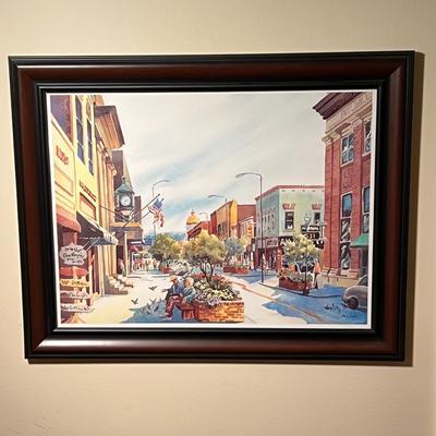 “Main Street - Hendersonville”, Signed/Numbered Print By Ann Vasilik (LR-RG)