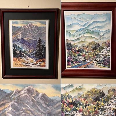 Ann Vasilik Signed/Numbered Framed Prints - West Asheville & Cold Mountain (lR-RG)
