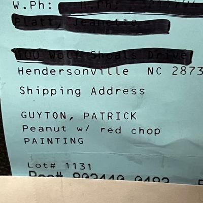 “Peanut W/Red Chop” By Peter Guyton W/ COA & Signed (LR-RG)