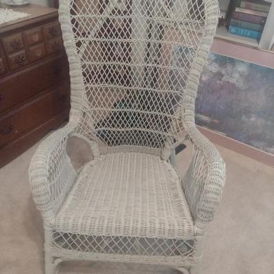 Vintage Wicker Weave Rocking Chair