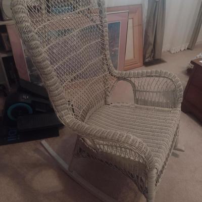 Vintage Wicker Weave Rocking Chair