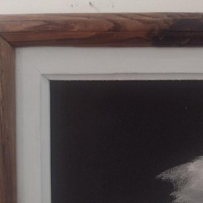 Framed Original Art on Canvas Signed by Artist Schapanski