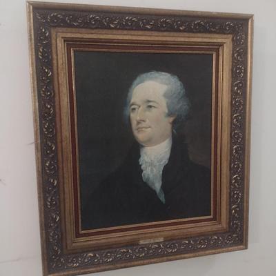 Framed Art Alexander Hamilton Portrait